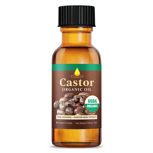100% Pure Organic Castor Oil, Cold-Pressed & Hexane Free