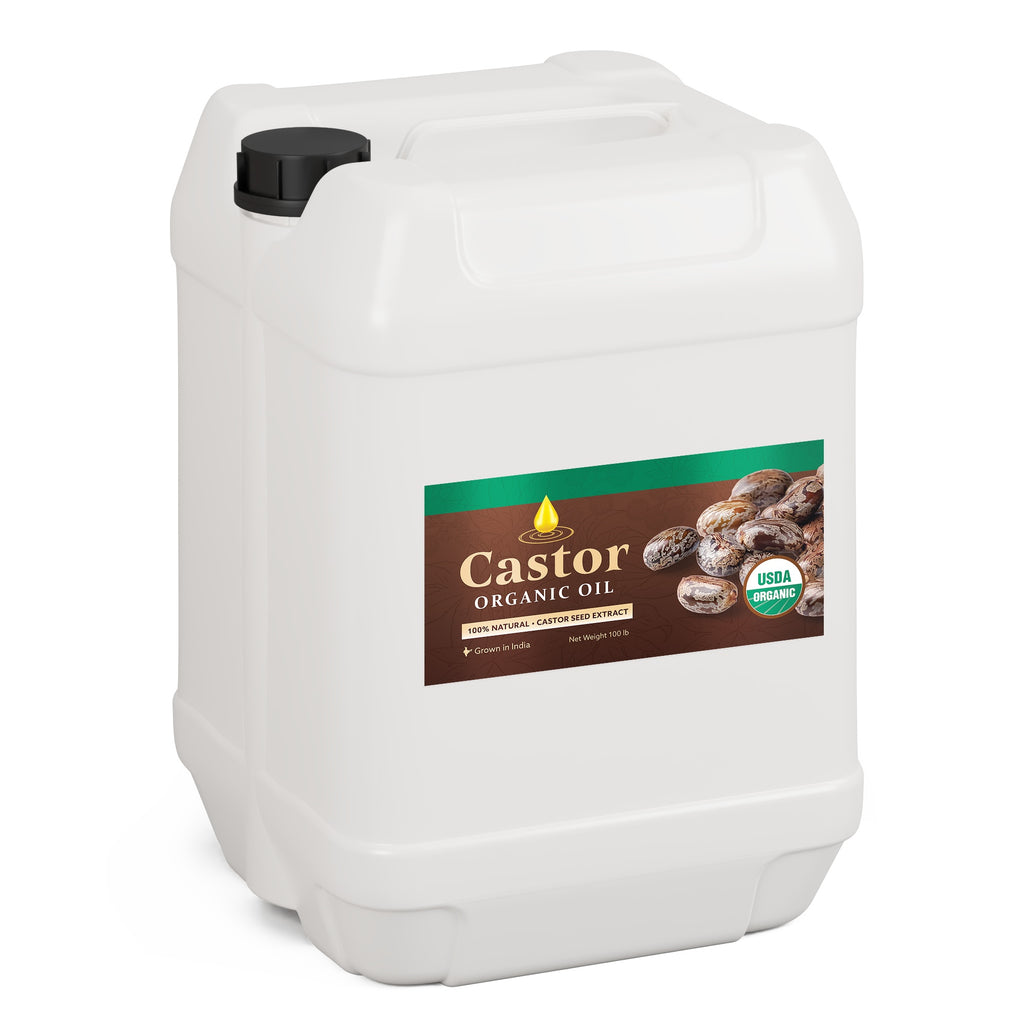 100% Pure Organic Castor Oil, Cold-Pressed & Hexane Free