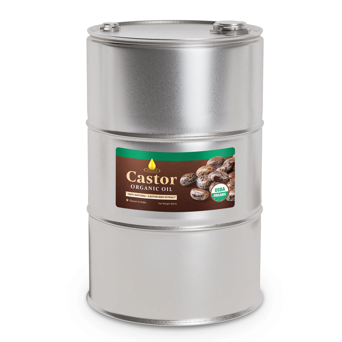 100% Pure Organic Castor Oil, Cold-Pressed & Hexane Free